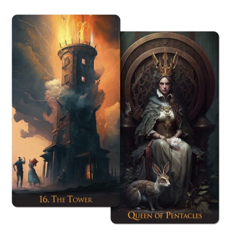 Tarot Cards Deck With Guidebook - 12*7cm Garip Dünya Tarotu 78 Kartlı