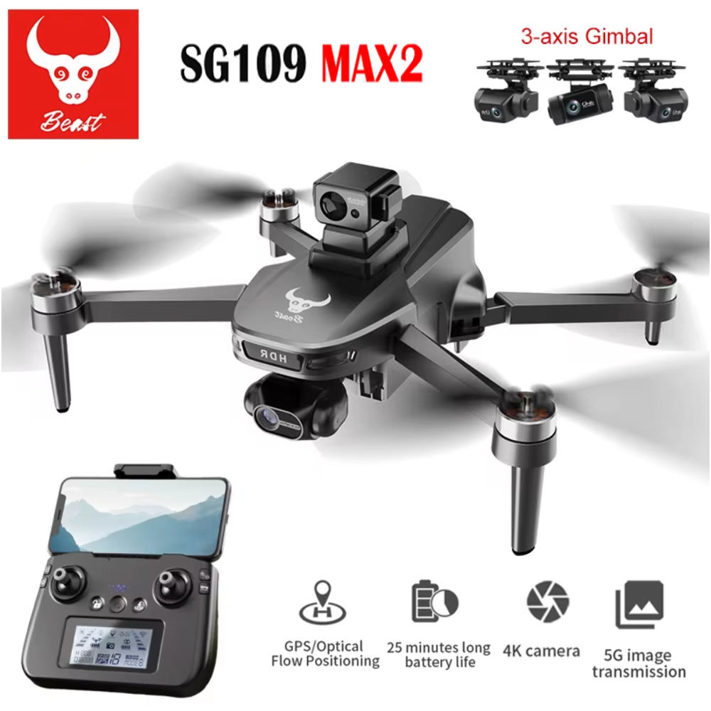 Fpv Brushless Rc Drone 4K - SG109 MAX2 Profesyonel FPV 8K Kamera