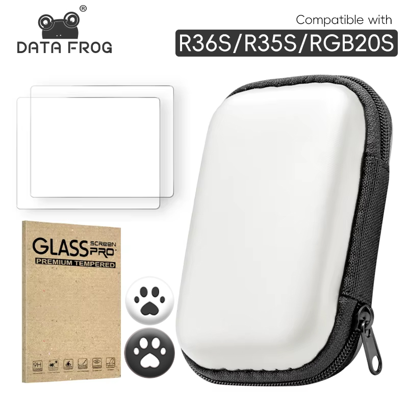 Retro Handheld Game Console R36S - DATA FROG Temperli Cam Ekran Koruyucu,