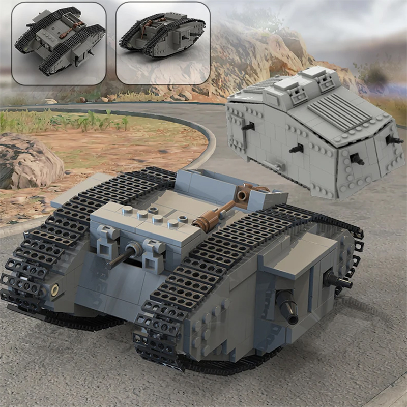 Lego Compatible Military Tank - MOC WW1 Almanya Askeri A7V Savaş