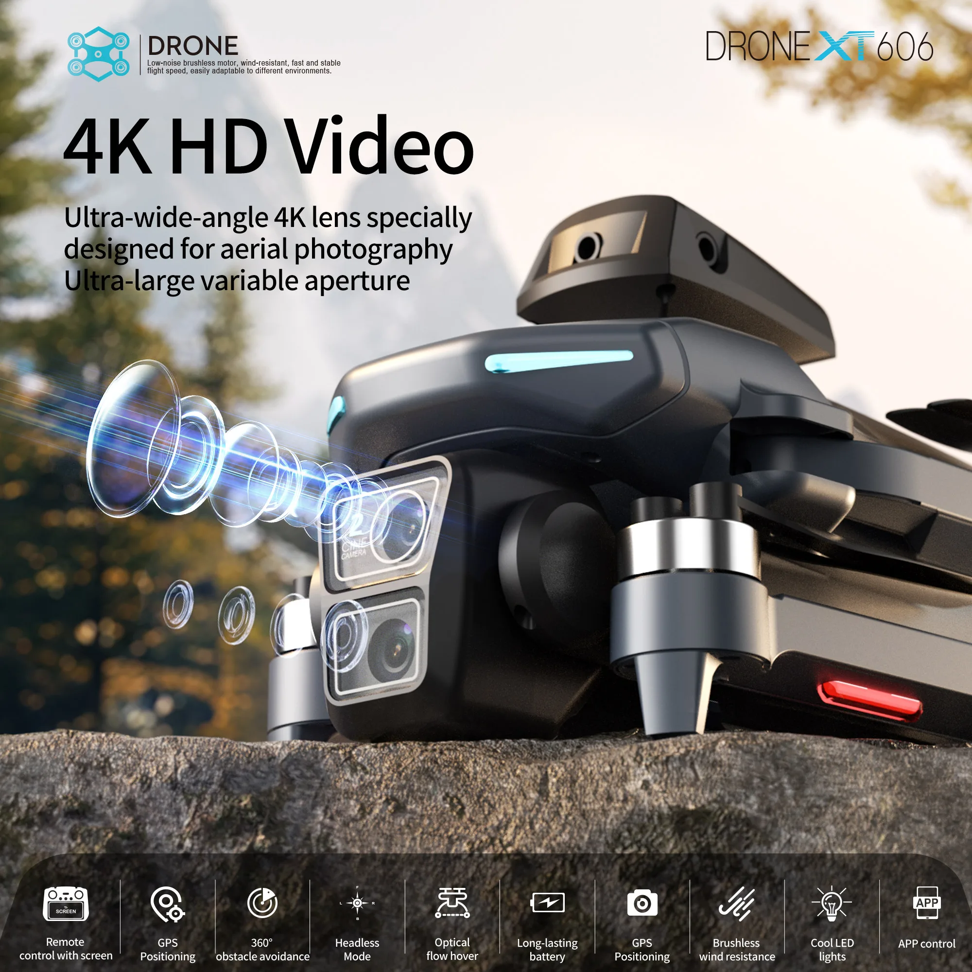 Orijinal XT606 Drone Profesyon - Fpv Brushless Rc Drone 4K incelemesi ve fiyatı