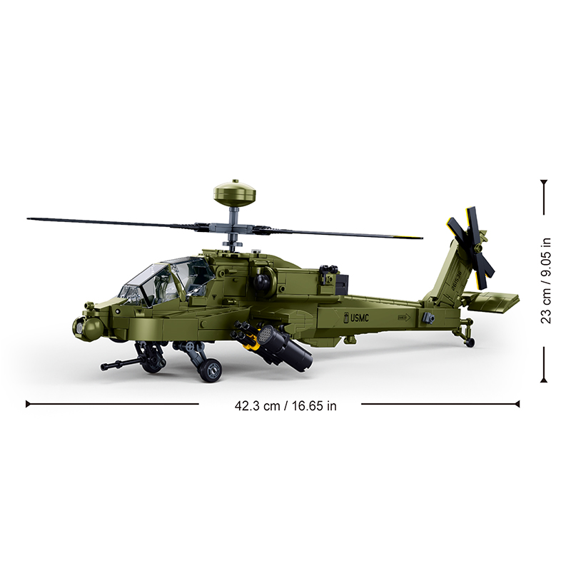 Sluban M38‑B1536 Boeing AH‑64D - Lego Compatible Military Tank incelemesi ve fiyatı