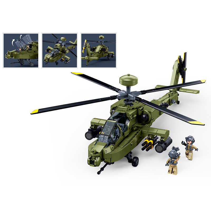 Sluban M38‑B1536 Boeing AH‑64D - Lego Compatible Military Tank incelemesi ve fiyatı